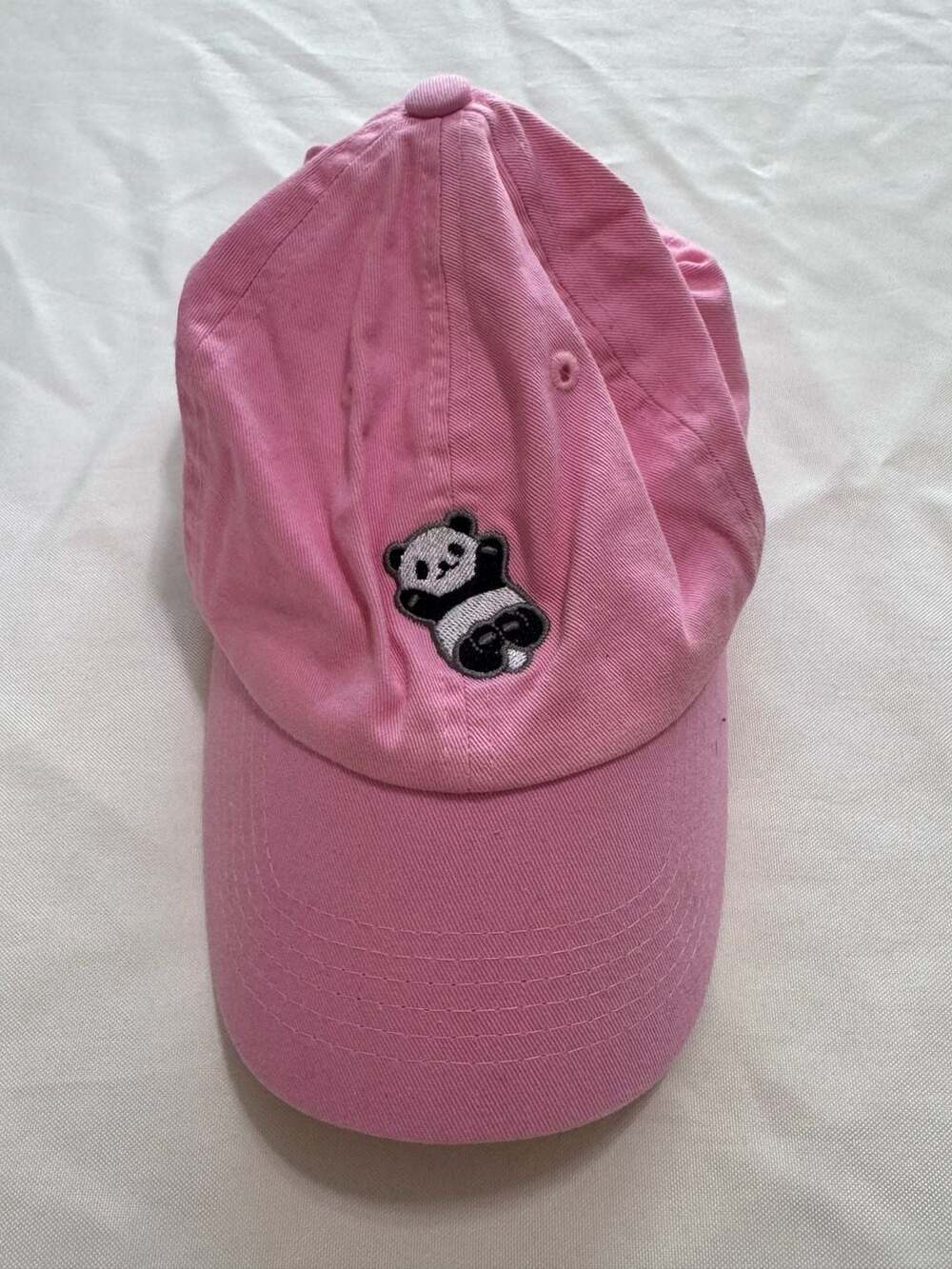 Y2K Kawaii Panda Embroidered Pink Dad Hat Adjustable Cap